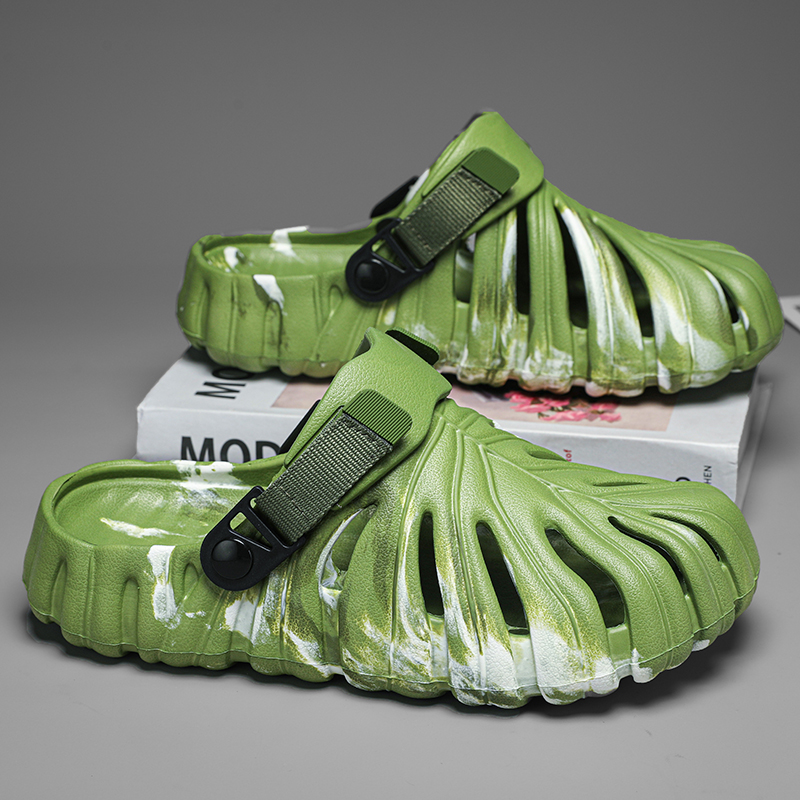 Women Shoes Us To Eu - Camouflage Sandals Monstera Deliciosa Slippers Women