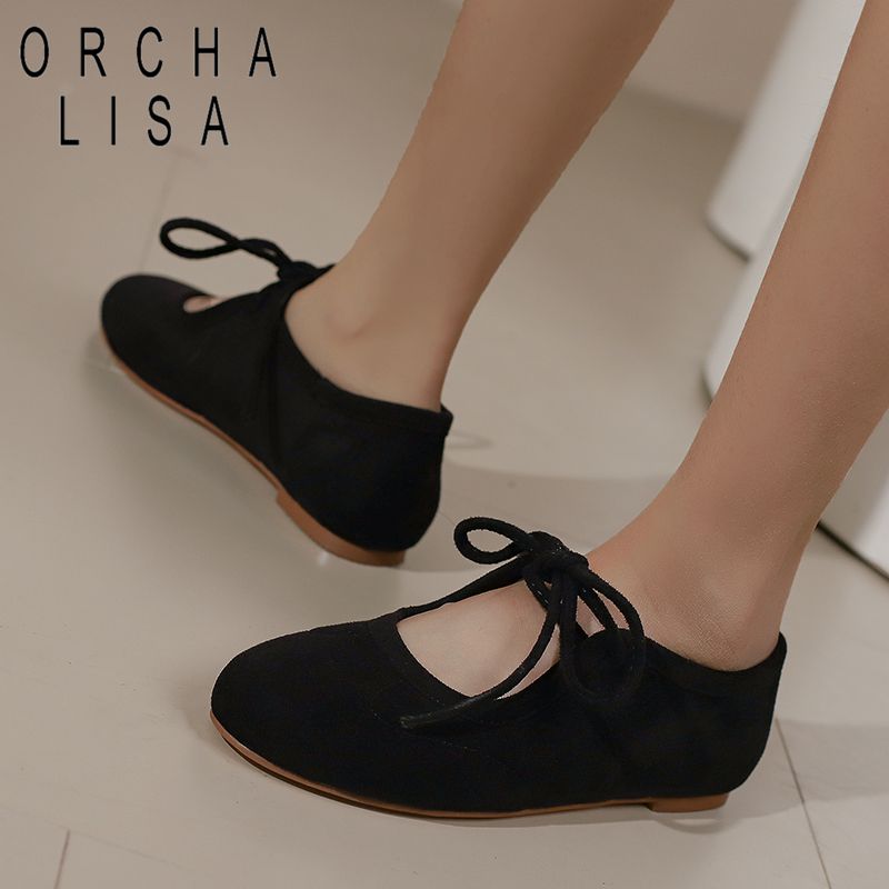 Women'S Shoes Extended Sizes - ORCHA LISA Fashion Flock Suede Female