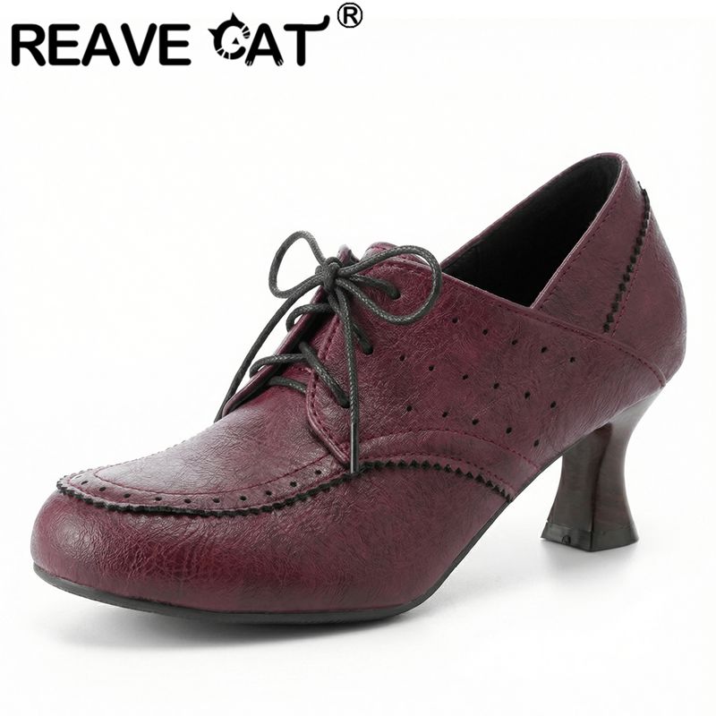Women'S Shoes Extended Sizes - REAVE CAT Yellow Female Pumps Round