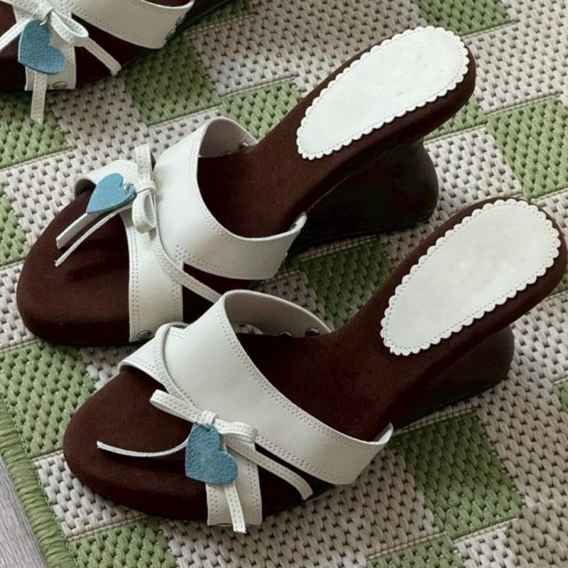 Women's Heart Bow Wedge Heel S - Women Shoes Us To Eu review and price