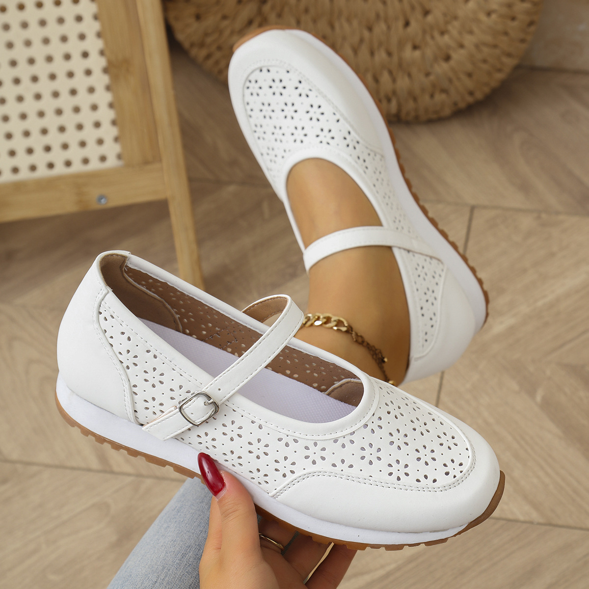 Women's Perforated Sneakers Su - Women Shoes Us To Eu review and price