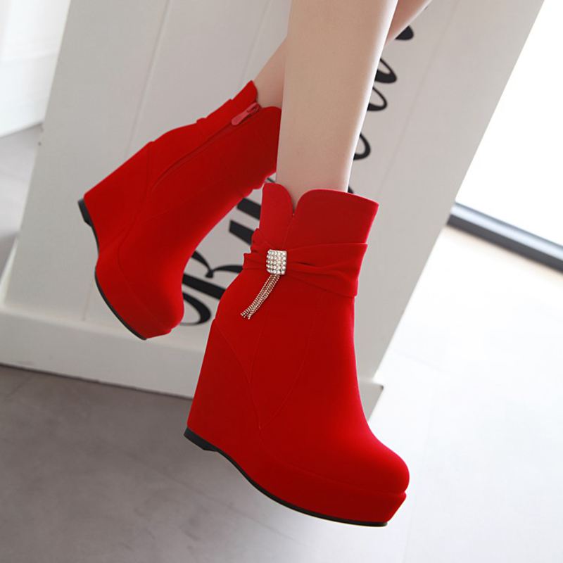 ORCHALISA Glam Red Ladies Ankl - Women'S Shoes Extended Sizes review and price