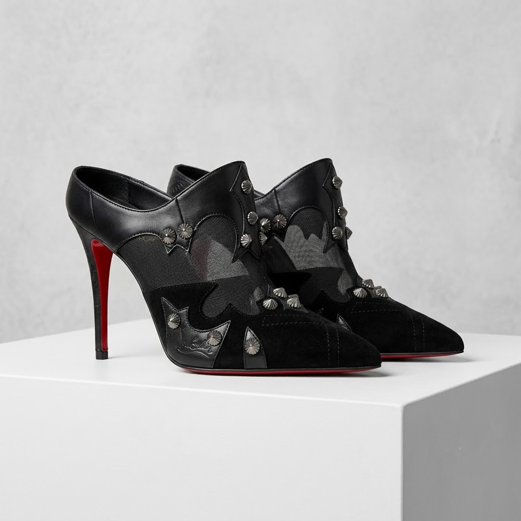 Women Black Mesh Patchwork Mul - Pointed Toe Flat review and price