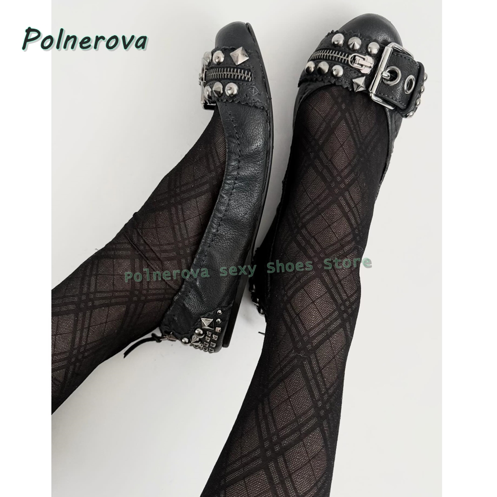 Rivet Belt Buckle Mary Jane Sh - Women'S Shoes For Flat Feet review and price